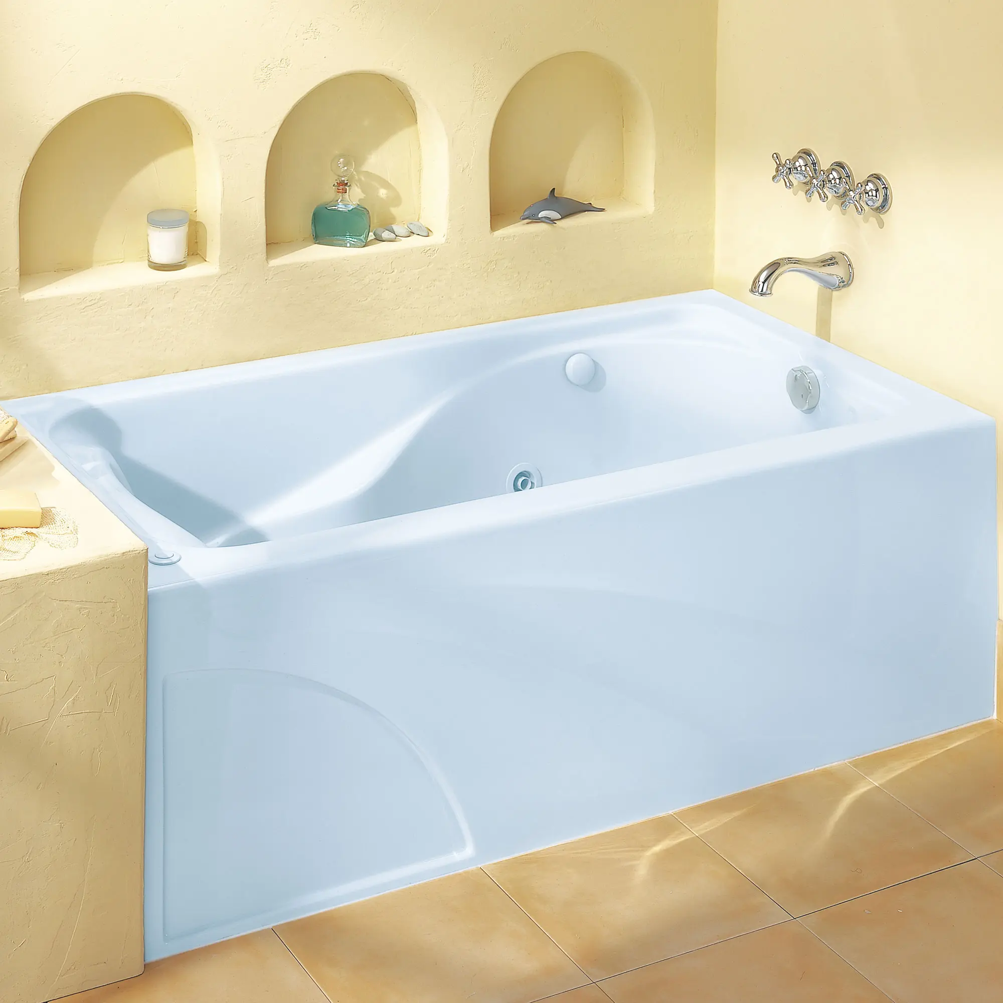 Cadet® 60 x 32-Inch Integral Apron Bathtub Right-Hand Outlet With Hydromassage System - Image 3