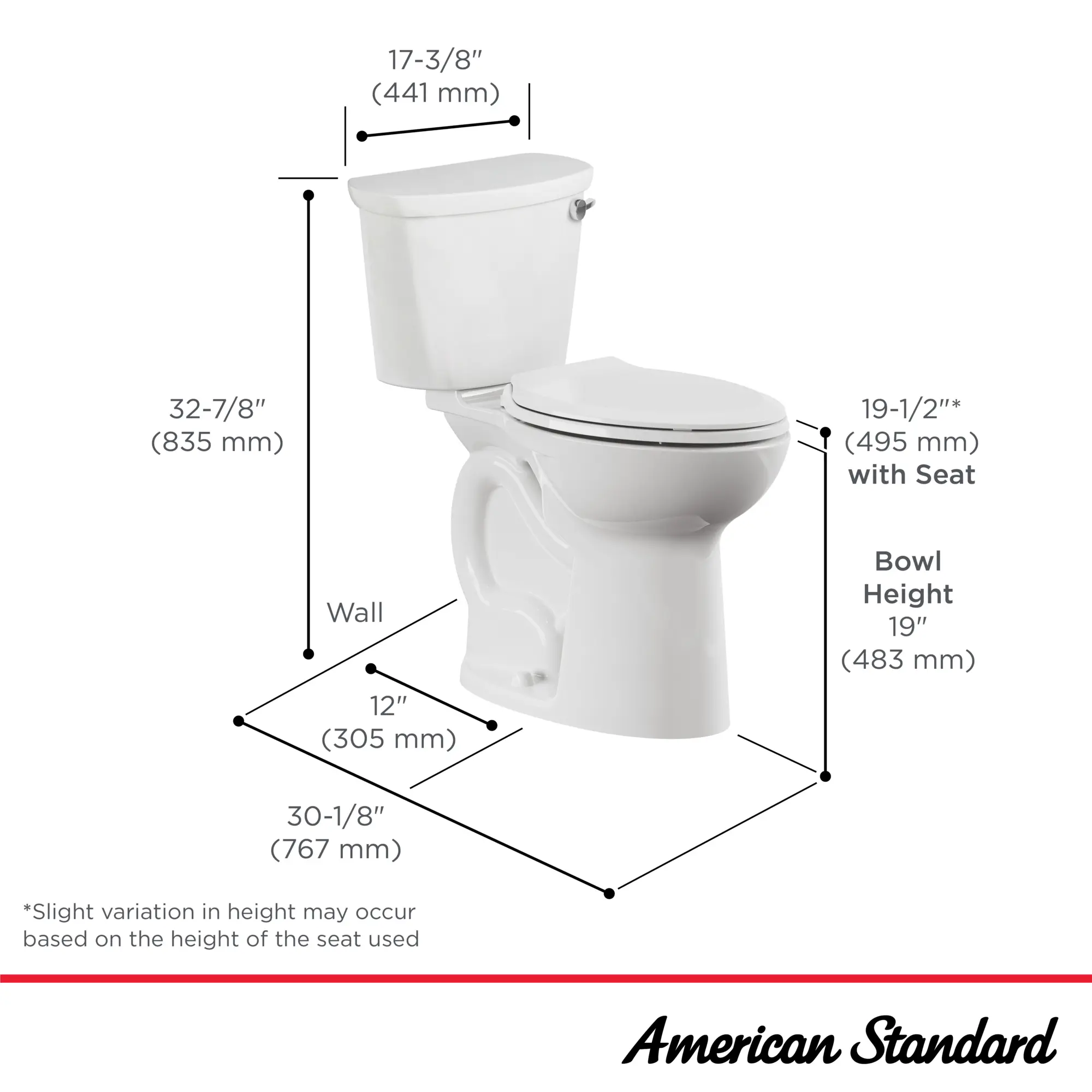 Cadet® PRO Extra Tall Height Elongated Toilet Bowl Only - Image 16