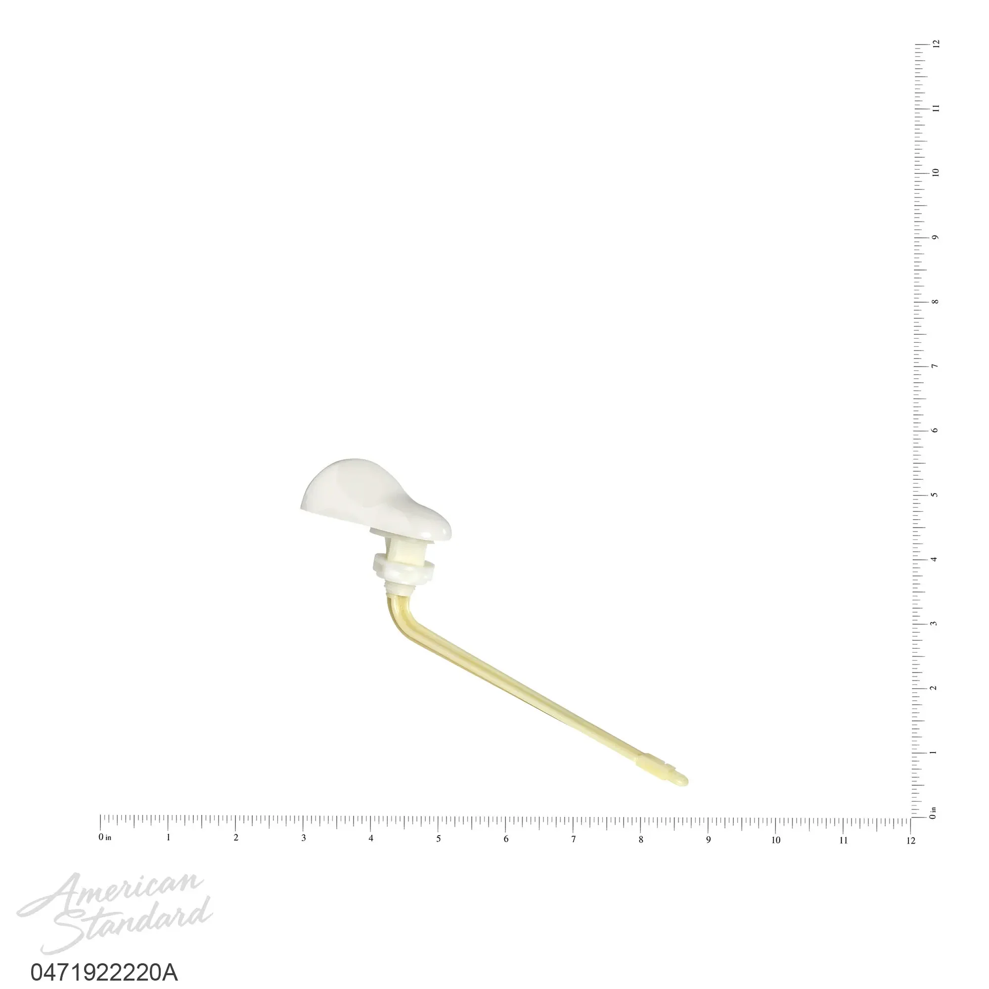 Left-Hand 30 Degree Plastic Toilet Trip Lever - Image 3