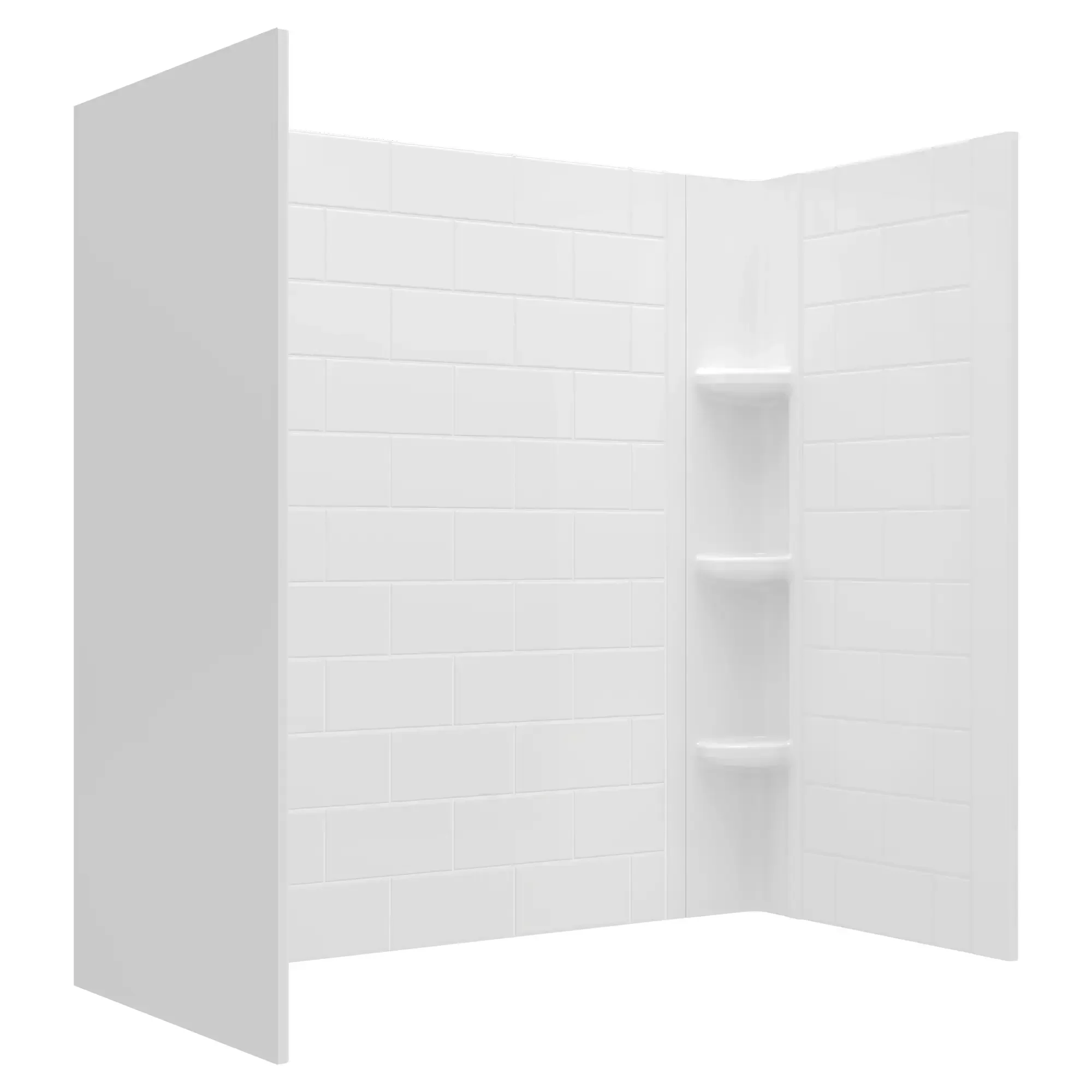 Princeton® PRO 60 x 30 x 60-inch Direct to Stud Subway Tile Bathtub Wall Set - Image 13