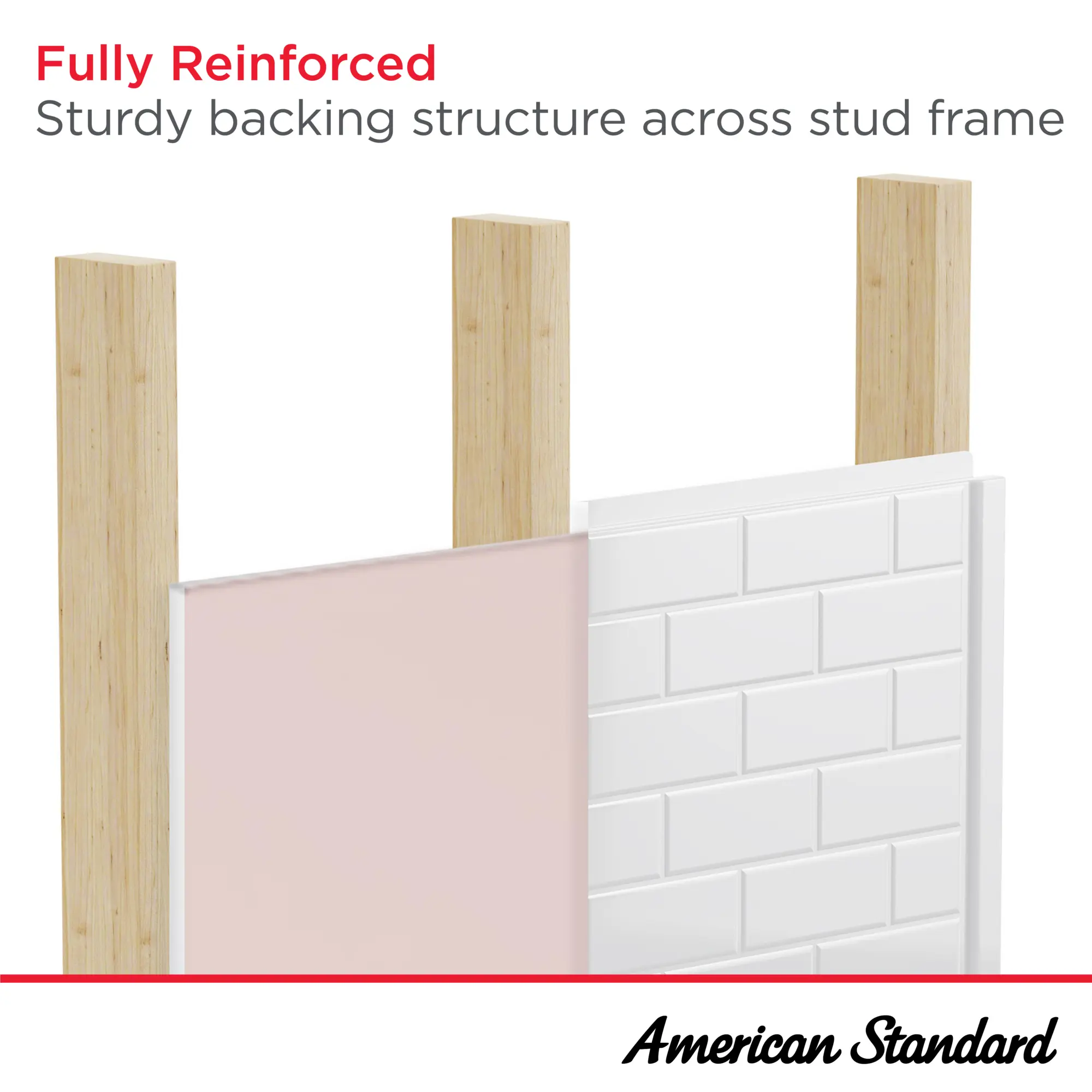 Princeton® PRO 60 x 32 x 60-inch Direct to Stud Subway Tile Bathtub Wall Set - Image 11