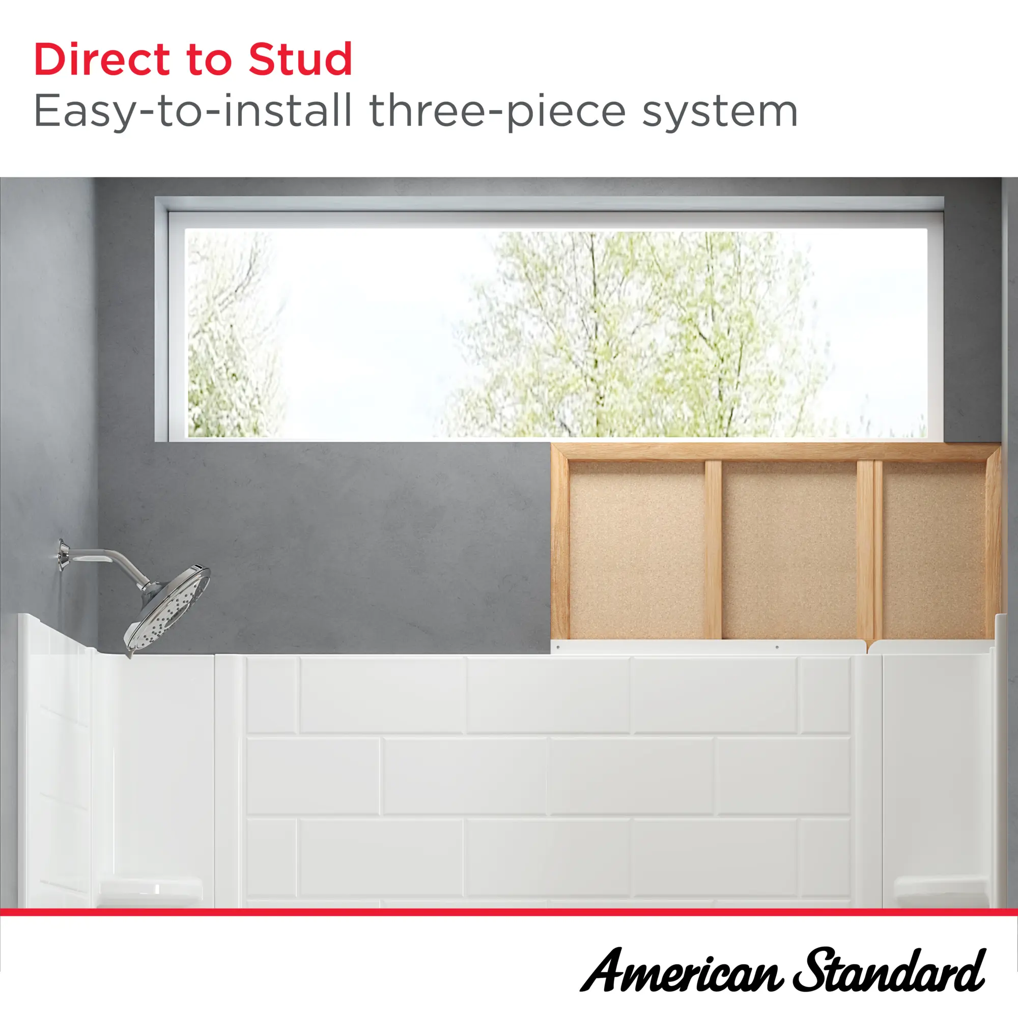 Princeton® PRO 60 x 32 x 60-inch Direct to Stud Subway Tile Bathtub Wall Set - Image 12