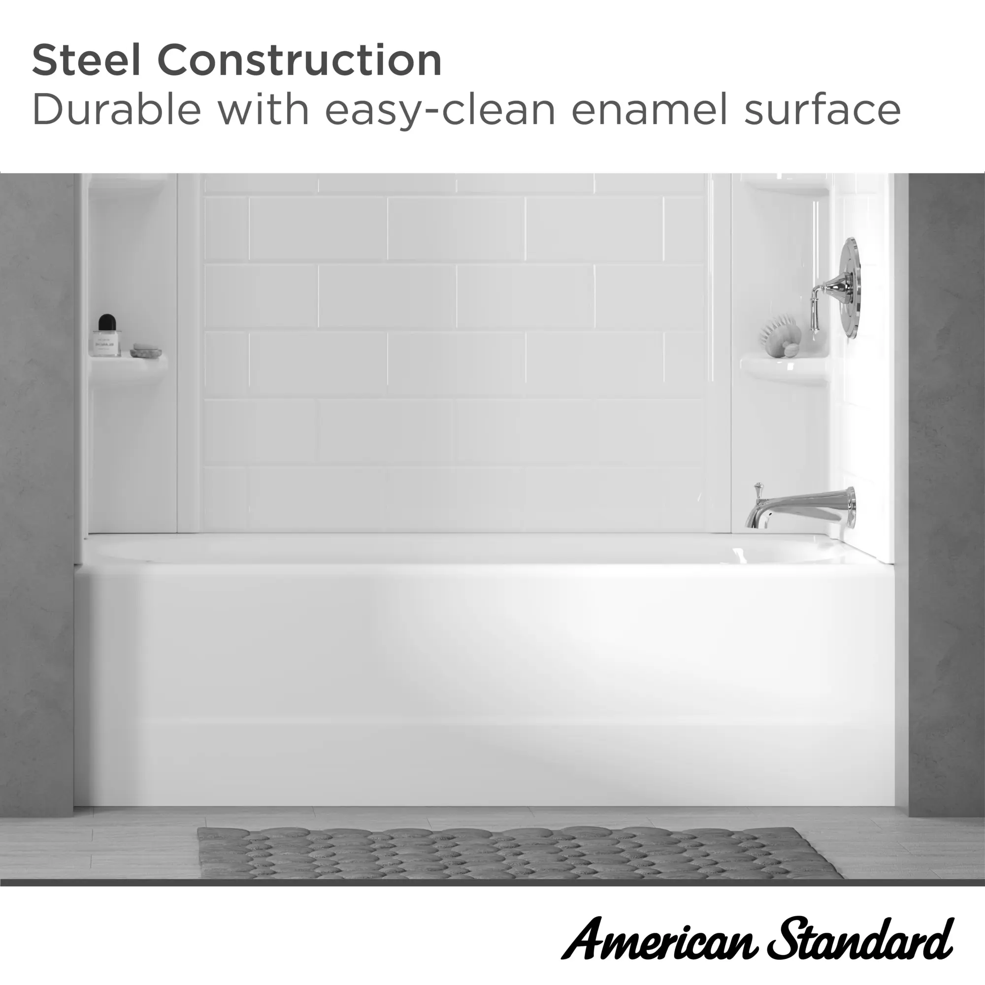Princeton® PRO Steel 60 x 30-inch Above Floor Rough Integral Apron Bathtub with Right-Hand Outlet - Image 11