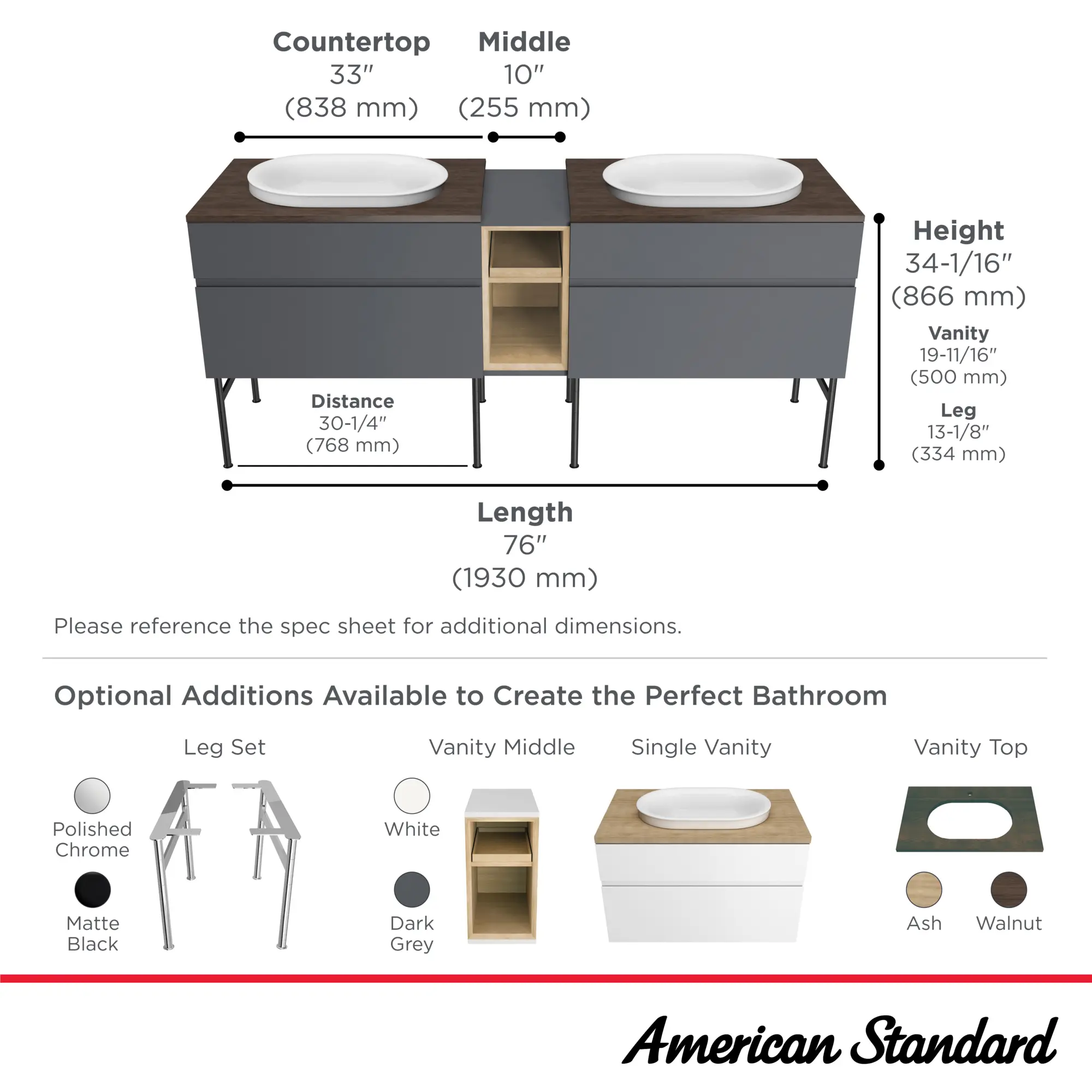 Studio® S Above Counter Sink Top with Center Hole Only - Image 24