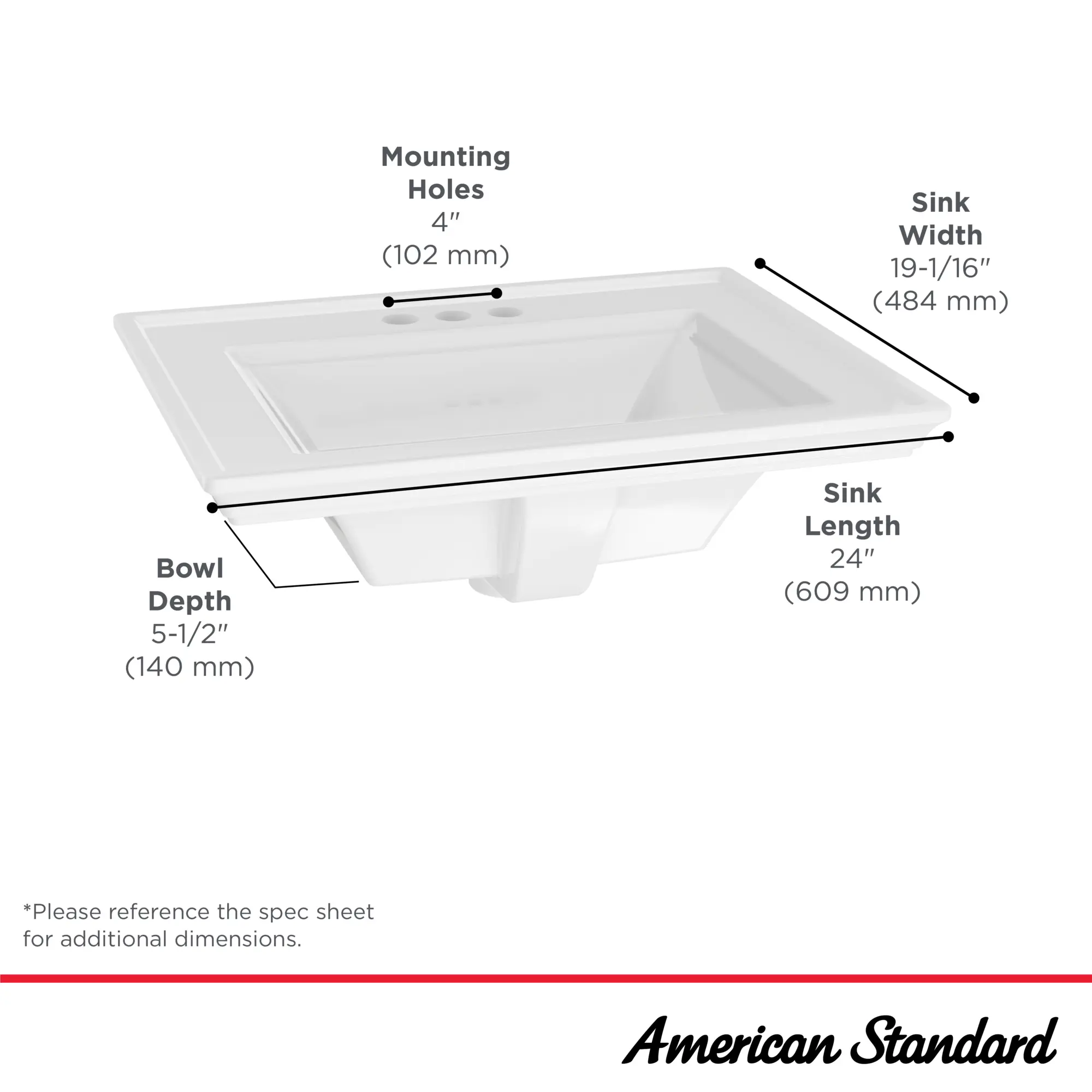 Town Square® S Drop-In Sink With 4-Inch Centerset - Image 7